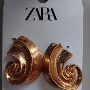 ZARA Gold Swirl Earrings